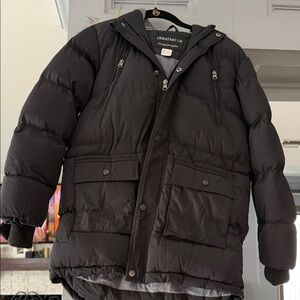 CREATM0 US Kids Black Hooded Puffer Coat